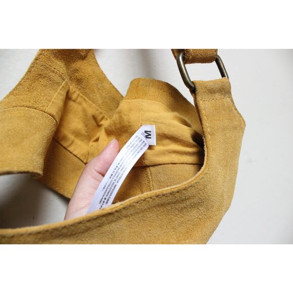 Free People Beacon Corset Yellow Suede Leather Harness Size Medium - Picture 6 of 6